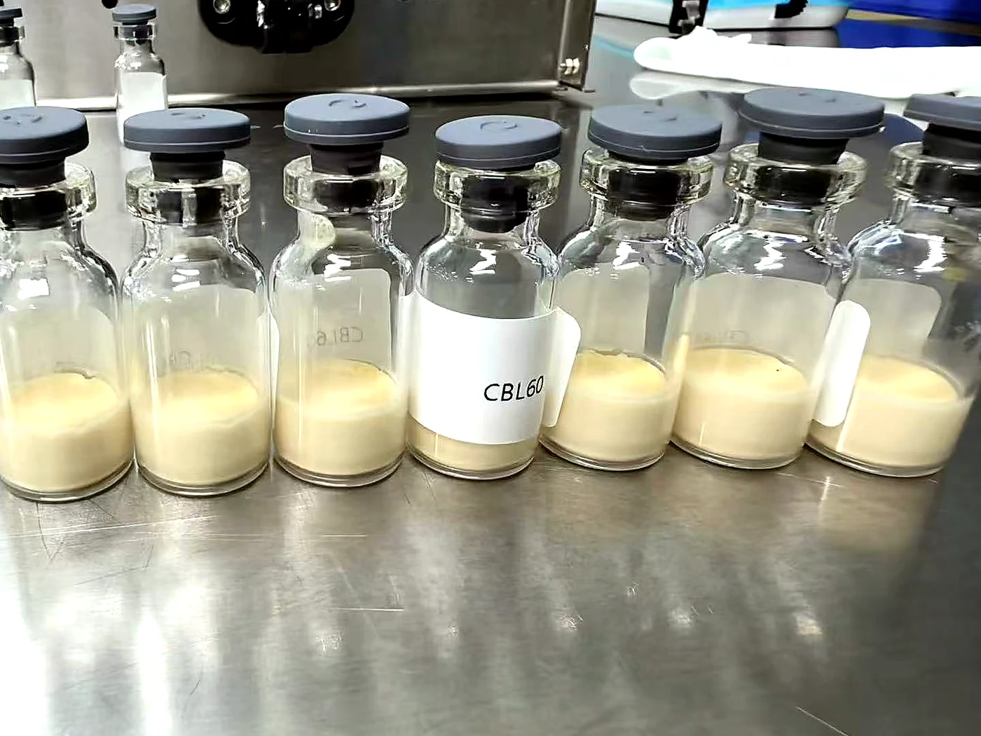 Grouped LyoPure Bio sample vials showing a batch presentation reference